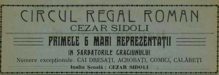 Circul regal roman Sidoli 1911