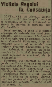Adevărul, 27, nr. 8871, 27 mai 1914 vizita regelui Anadolkioi