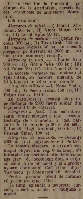 Voinţa naţionala : Ďiar naţional-liberal, 17, nr. 4671, 10 septembrie 1900 Curse 1900