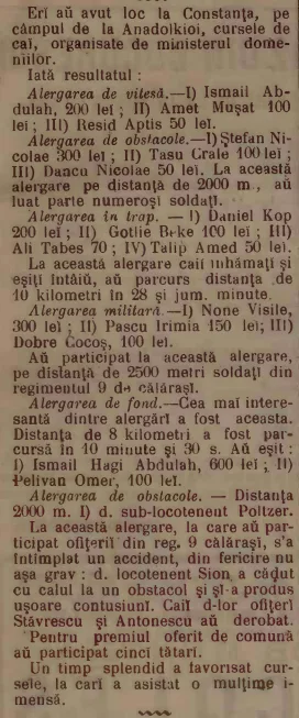 Voinţa naţionala : Ďiar naţional-liberal, 17, nr. 4671, 10 septembrie 1900 Curse 1900