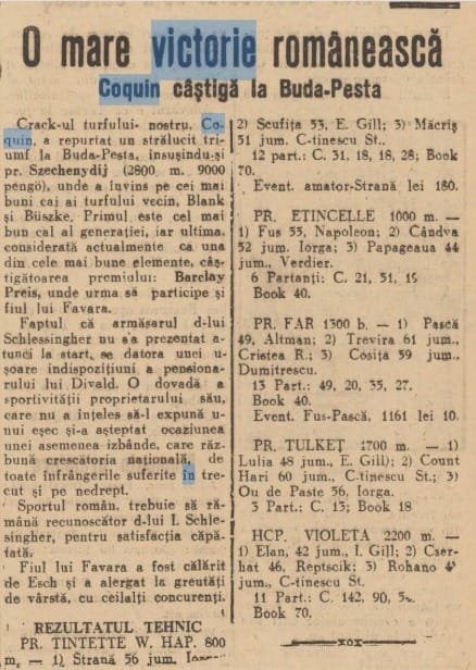 Coquin 1930 Budapesta