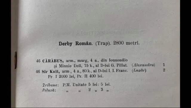 Derby trap Braila 1910
