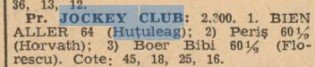 Bien Aller Jockey Club Hutuleag 1942