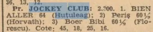 Bien Aller Jockey Club Hutuleag 1942