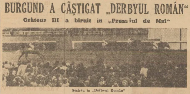 Derby Roman 1943 - Burgund si Ilinca - Universul 1943