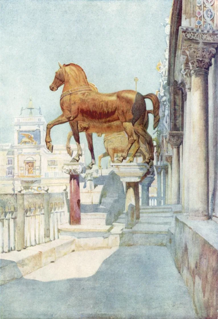 Caii din bronz de la Basilica San_Marco_by_Reginald_Barratt