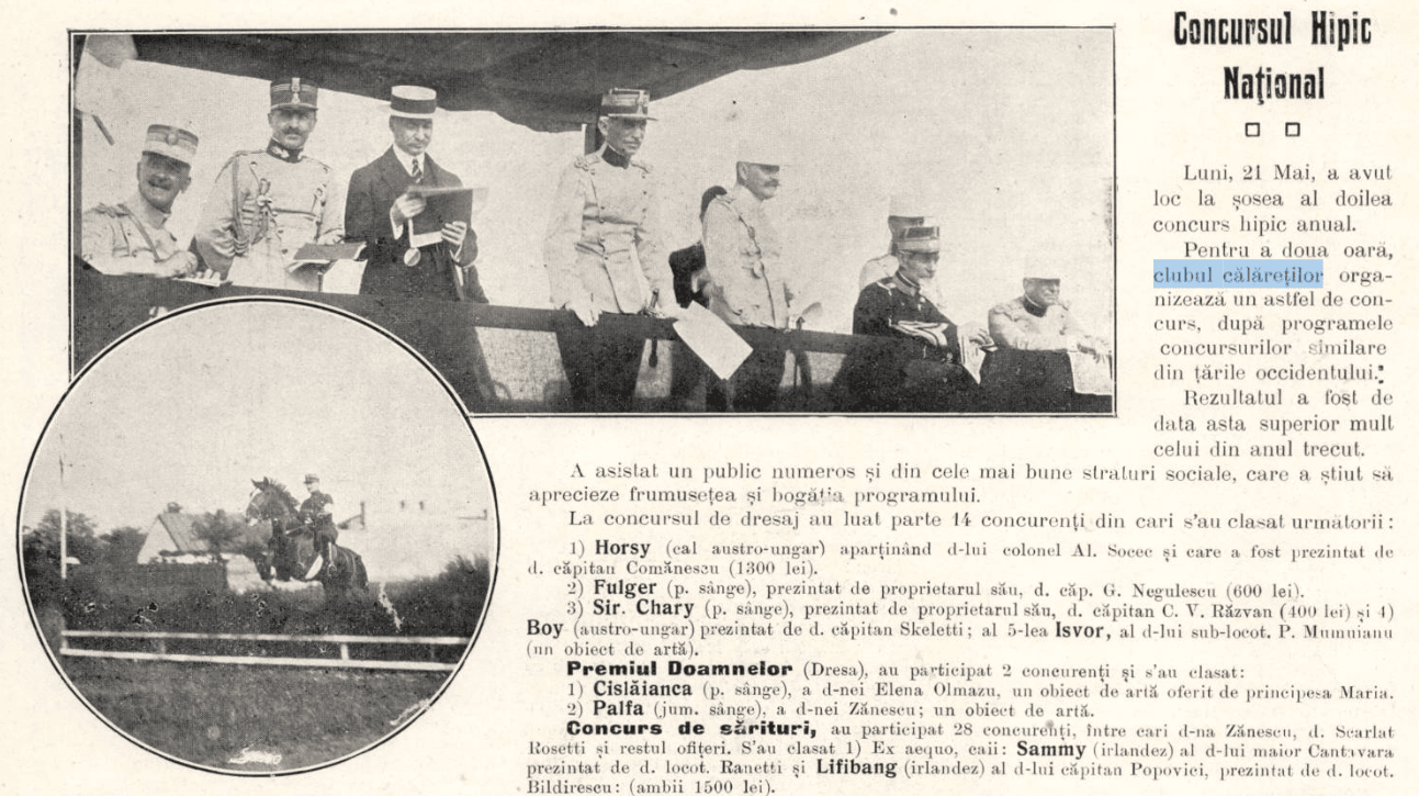 Al doilea concurs hipic Clubul Călăreților 1912
