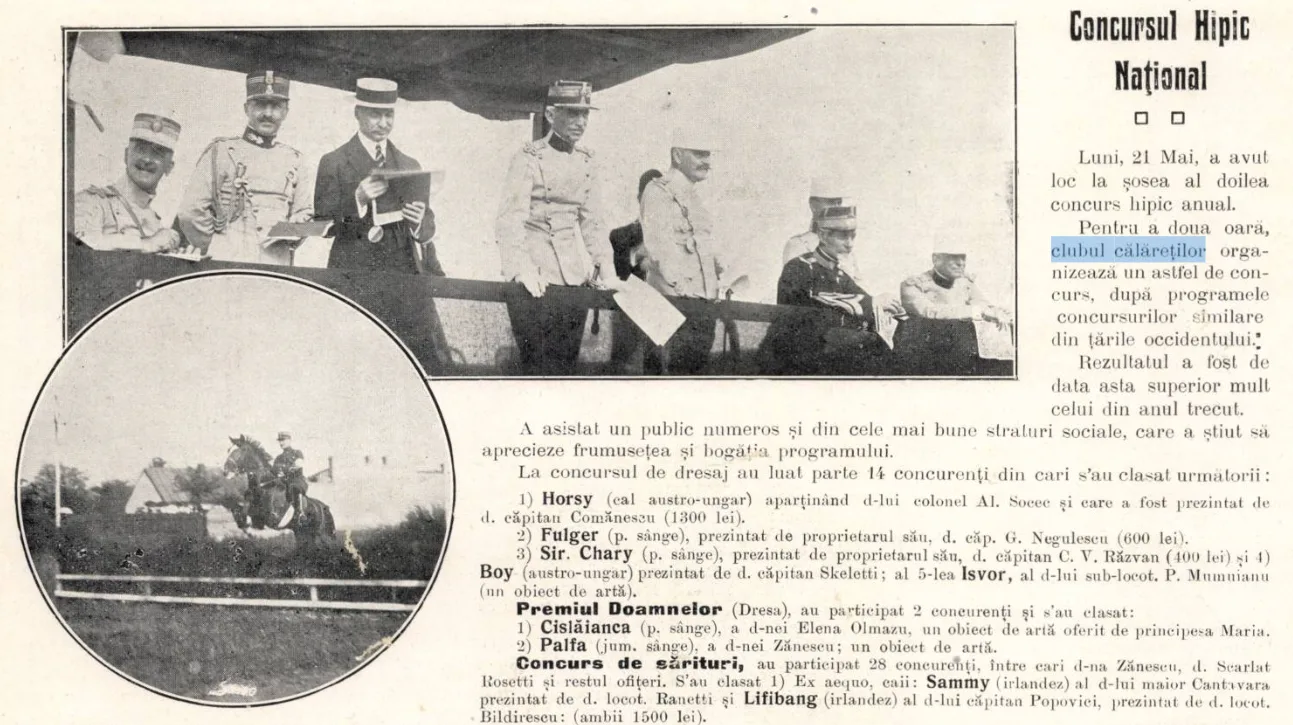 Al doilea concurs hipic Clubul Călăreților 1912