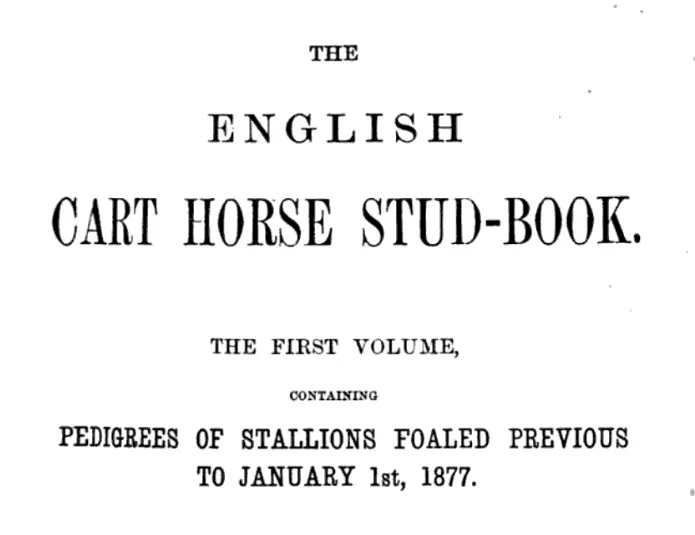 Registrul Genealogic Shire Horse Stud Book istoric